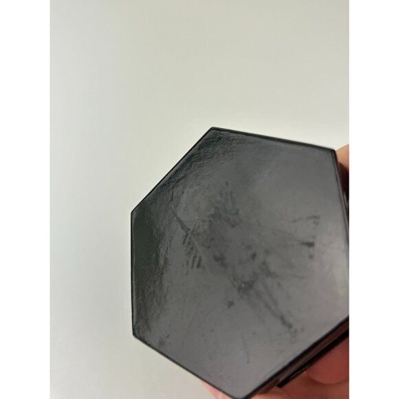 Artist Signed Russian Black Lacquer Trinket Box Hexagon Boy Donkey Pony READ - Picture 14 of 15